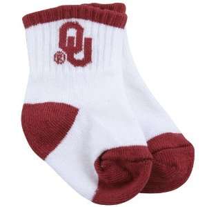    Oklahoma Sooners White Infant Bootie Socks