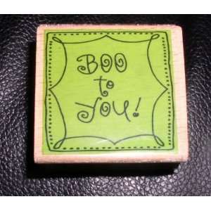  Boo to You Halloween Rubber Stamp