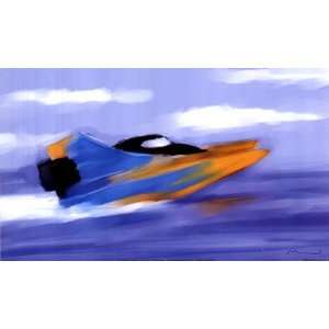     Speed Boat   Artist: Anthony Morrow   Poster Size: 10 X 6 inches