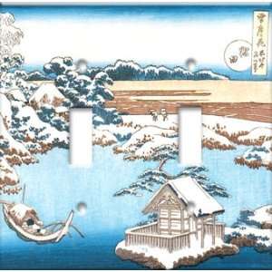  Switch Plate Cover Art Hokusai Sumida River DBL