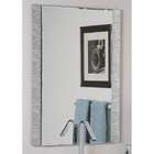 Mirrotek White Framed Wall or Door Jewelry Armoire Mirror in White