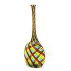 Gallery of World Accents Bud Vase Murano Blown Glass with Multi Color 