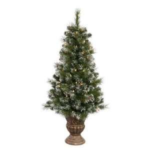  Potted Sweden Pine Pre lit Tabletop Christmas Tree: Home & Kitchen