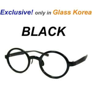FREE CASE&CLEANER THICK Round Reading Glasses BLACK ALL  