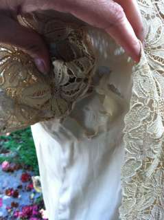   Flapper Wedding Tea Dress Gown Silk Micro Pleats Lace Gatsby study