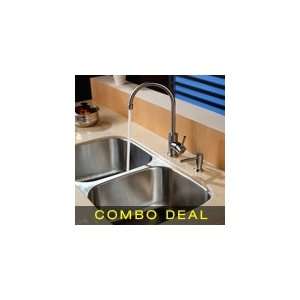 Kraus 18 Gauge Double Bowl Undermount Stainless Steel Kitchen Sink 