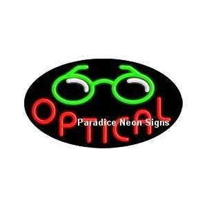  Flashing Optical Glasses Neon Sign (Oval): Sports 