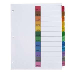   , January December Color Coded Tabs, 12/Set EXP10017