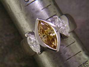 Fancy Color Diamond Ring Cognac Canary Chocolate NEW  