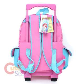 Mermaid Ariel School Roller Bakcpack & Lunch Bag  Large Rolling w 