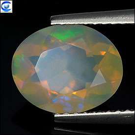 78ct  Faceted Oval  Natural  VVS  Lustrous Multicolor Opal  