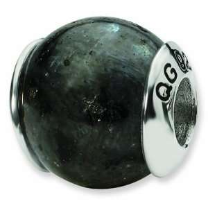  Sterling Silver Reflections Gray Agate Stone Bead Jewelry