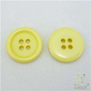 20 pcs yellow buttons lot round sewing 18mm size 28  