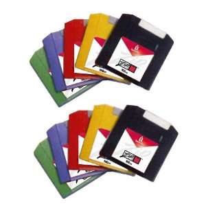  Iomega 100MB Multi Colored Zip Disk 10 Pack Electronics