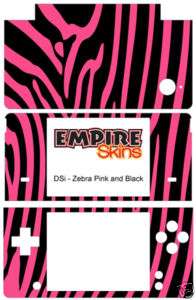 ZEBRA Pink and Black Vinyl Skin Nintendo DSi Skin   NEW  