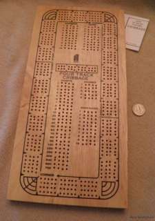 Large 4 track wooden cribbage board   play four handed!  