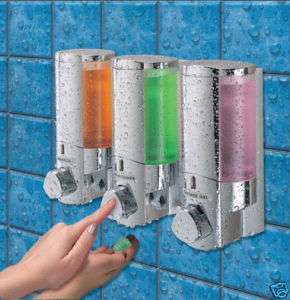 Aviva 3 Soap Shampoo Shower Dispenser CHROME NEW! 773315763457  