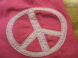 TAREA Pink Low Rise Sweat Pant Peace Sign M Medium 7/8  