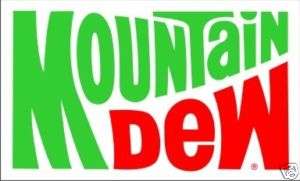Vintage Mountain Dew sticker decal 4x2.4  