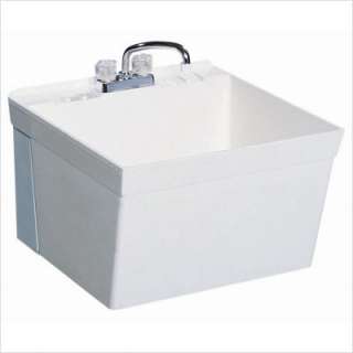 Swanstone Wall Mount Laundry Sink in White MF 1W 671037013990  
