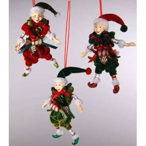 Katherines collection Holly Jolly Elf Christmas tree ornament:  