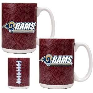 St. Louis Rams 2pc Gameball Coffee Mug Set  Sports 