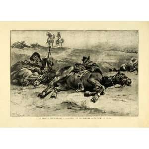  1899 Print Spanish American War Tenth Dragoons Colored 