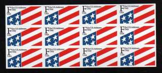 USA Scott 2522a self adhesive booklet pane, F Flag  