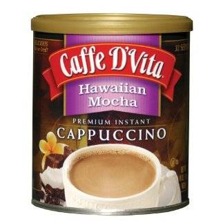 Caffe DVita Hawaiian Mocha Cappuccino Mix, 16 Ounce Canisters (Pack 
