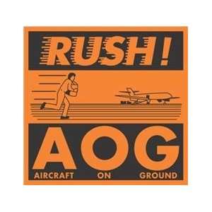  4 x 4 Rush A O G (Aircraft on Ground) Labels (500 per 