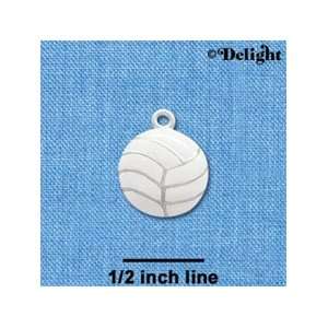  C1069 tlf   Large Volleyball   Silver Plated Charm: Home 