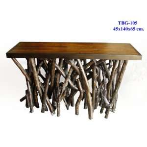 Mango or Monkey Wood Table with drift wood legs Custom Sizes Available