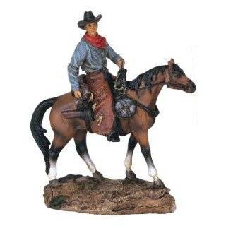 Cowboy on Horse Collectible Western Rodeo Decoration Figurine Statue