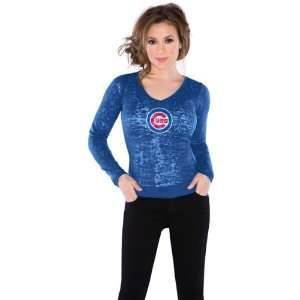  Chicago Cubs Womens Burnout Team Long Sleeve Thermal   by 