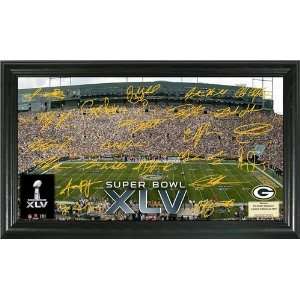  (NFC) Super Bowl XLV Framed Signature Gridiron Sports 
