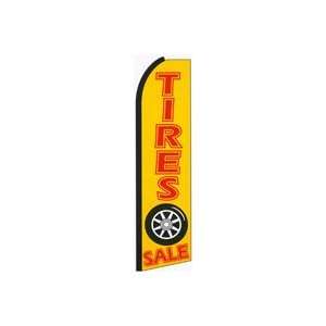  Tires Sale (Yellow) Feather Banner Flag (11 x 3 Feet 