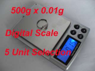 500g x 0.01g Pocket Digital Scale OZ Weight for Jewelry  