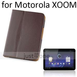   Protective Carry Pouch Stand Case Cover For Motorola XOOM Coffee