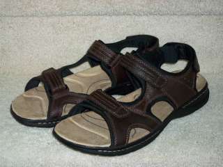   Dockers Weddington Leather Sandals Trekker Style Brown 10 11 12 13 New