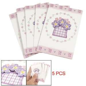  5 Pcs Thanksgiving Day Paper Floral Greeting Cards Arts 