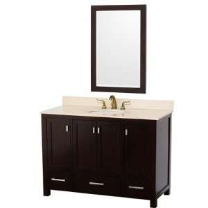   48 Single Bathroom Vanity Set Vanity Top/Sink White Carrera Marble
