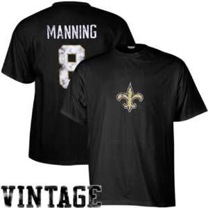  Mens New Orleans Saints Black #8 Archie Manning Retired 