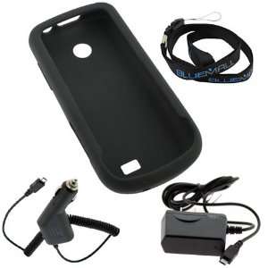 Rubber Soft Silicone Case + Car Charger + Home Wall AC Travel Charger 