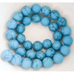 12mm Blue Turquoise Round Beads 15.6 