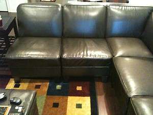 mealeys black leather manhattan sectional collection  