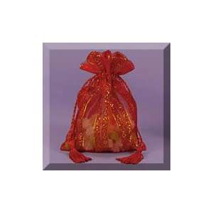  10ea   5 X 7 Red Metallic Stripe Bag Health & Personal 