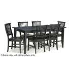 Home Styles 5pc Dining Table and Chairs Set in Ebony Finish