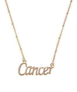 Gold (Gold) Cancer Star Sign Necklace  246517693  New Look