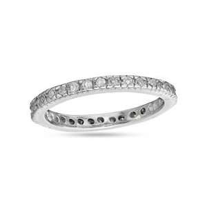   Zirconia Eternity Band in Sterling Silver   Size 7 SS LADIES RINGS