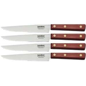   Rosewood Stamped 4 Piece Serrated Steak Knife Set